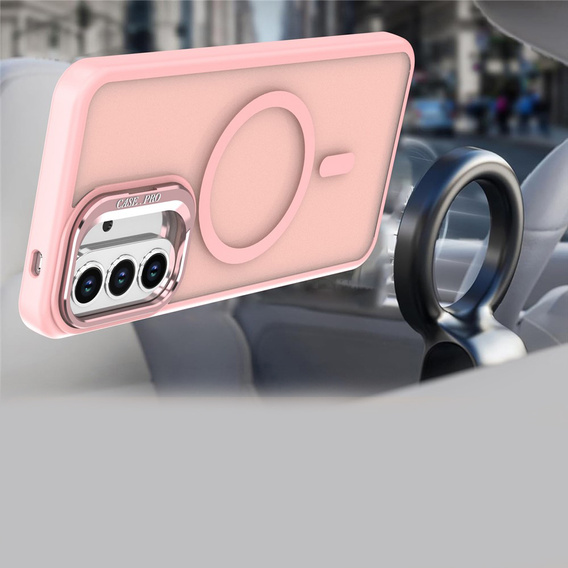 Skin-touch case with MagSafe stand for Samsung Galaxy A37 5G, pink