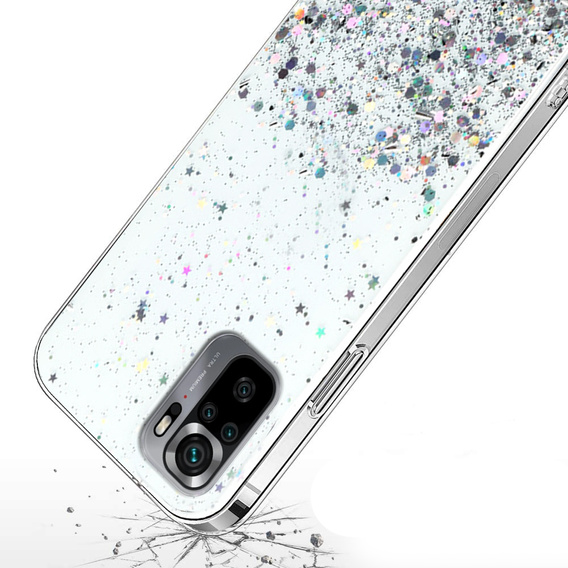 Case for Xiaomi Redmi Note 10/10S, Glittery, transparent