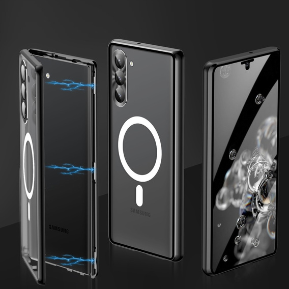 Magnetic Dual Glass MagSafe case for Samsung Galaxy S24+ Plus, black