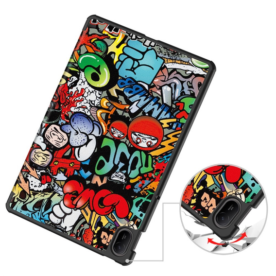Case for Huawei MatePad SE 11 2024, Smartcase, graffiti