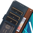 Flip case for Xiaomi Redmi Note 12S 4G, KHAZNEH RFID, blue / brown