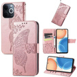 Flip case for Realme Note 70T 4G, Butterfly, pink rose gold