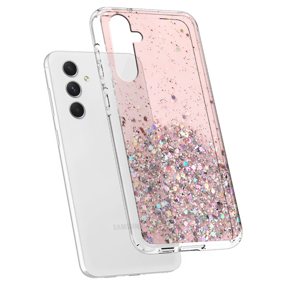 Case for Samsung Galaxy A54 5G, Glittery, pink rose gold