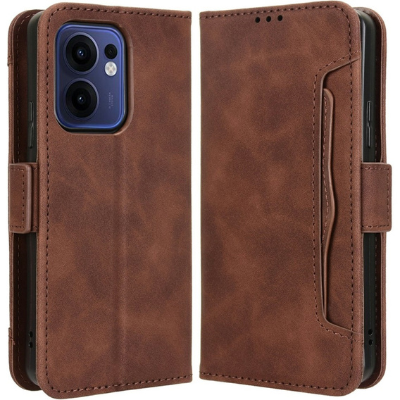 Flip case for Oppo Reno 13F / Oppo Reno 13FS, Card Slot, brown