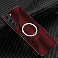 Case for Samsung Galaxy S23, Magsafe Slim Carbon, red