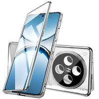Case for Oppo Find X8 Pro, Magnetic Dual Glass, silver