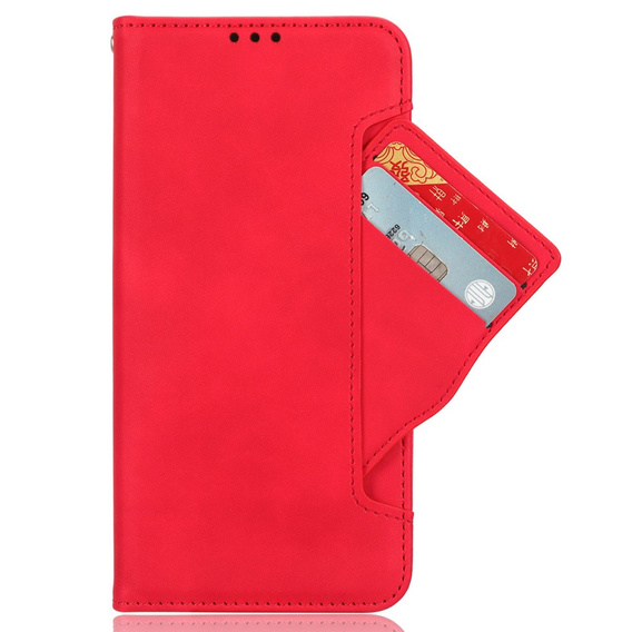 Flip case for T Phone 2 Pro 5G, Card Slot, red