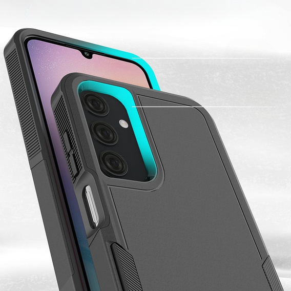 Armored case for Samsung Galaxy A25, Dual-Layer, black + 9H Glass