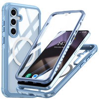 Case for Samsung Galaxy S25+ Plus, Shockproof, with glass, for MagSafe, blue