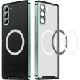 Camera Protection Case for Samsung Galaxy S23, CamShield MagSafe, transparent / green