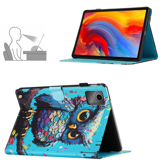 Case for Lenovo Tab M11, with flap, owl