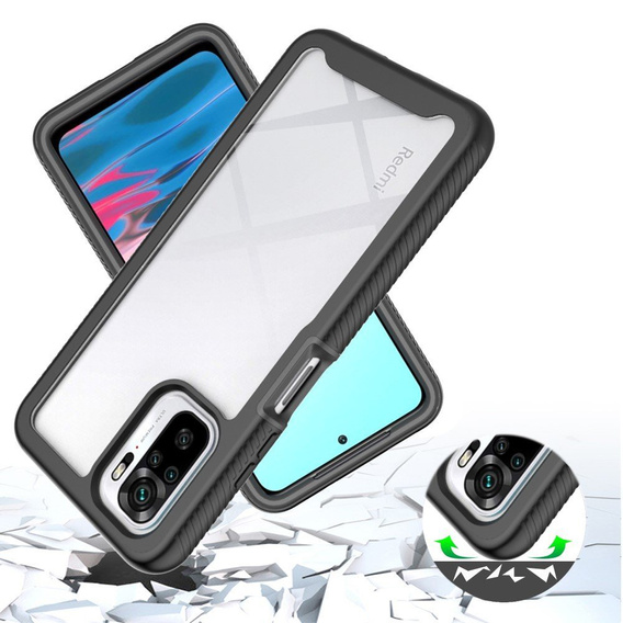 Case for Xiaomi Redmi Note 10 / 10S, Shockproof, with film, blue