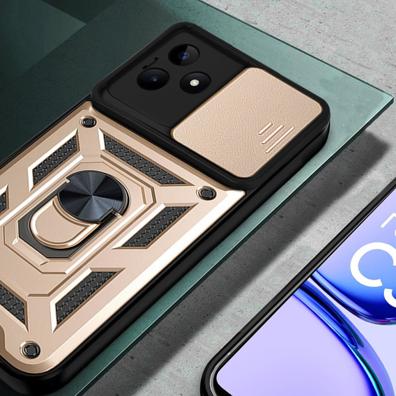 Case for Realme C53 4G, CamShield Slide, gold