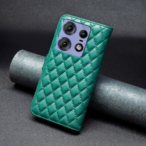 Flip case for Motorola Edge 50 Pro 5G, Wallet, BINFEN COLOR, green