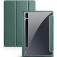 Case for Samsung Galaxy Tab S7 Plus / Tab S7 FE, Smartcase Hybrid, with stylus space, green