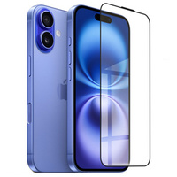 3D Tempered Glass for iPhone 16, black