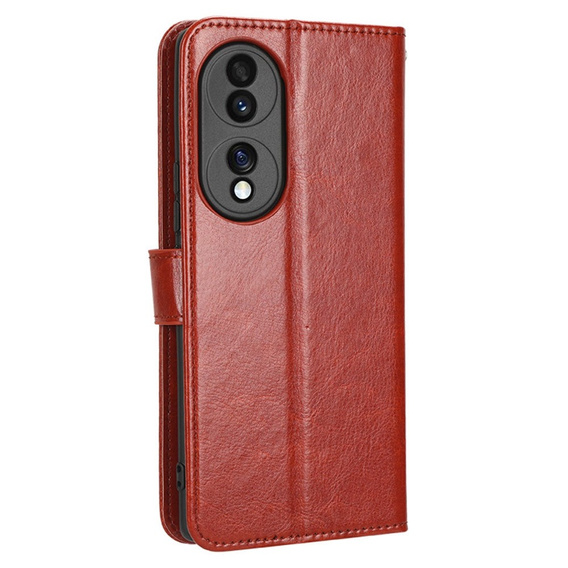 Flip case for Honor 70 5G, Crazy Horse Wallet, brown