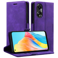Case for Oppo A78 4G, ERBORD Vintage, wallet with flap, purple
