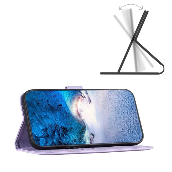 Flip case for Samsung Galaxy A35 5G, BINFEN Wallet, purple