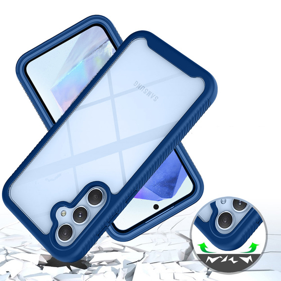 Case for Samsung Galaxy A55 5G, Shockproof, with film, blue