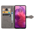 Flip case for Motorola Moto E14, Mandala, grey