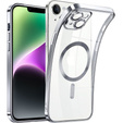 Case for iPhone 14, Electro MagSafe, silver + Screen Glass
