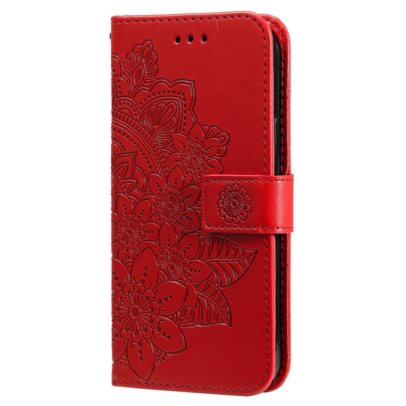 Flip case for Samsung Galaxy A14 4G/5G, Mandala Flower, red