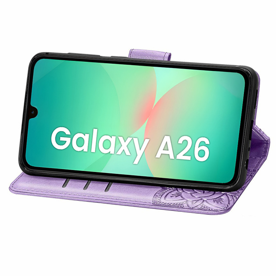 Flip case for Samsung Galaxy A26, Butterfly, purple