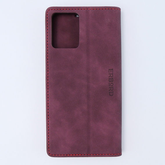 Case for Motorola Moto G53, ERBORD Vintage, wallet with flap, red