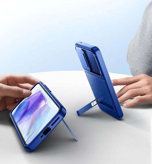 Case for Samsung Galaxy A55 5G, Suritch Kickstand, blue