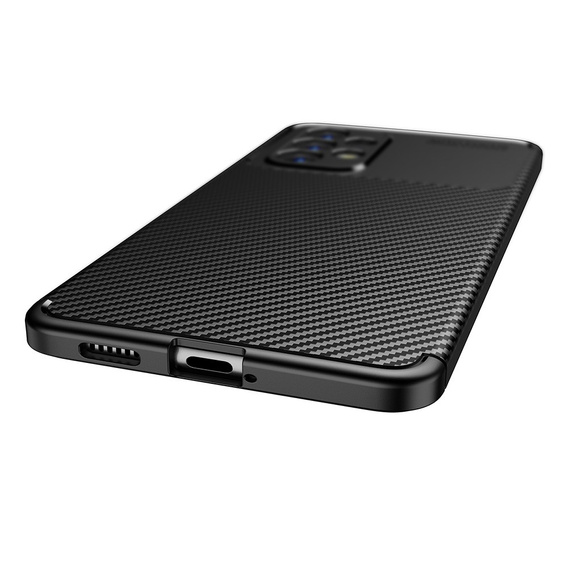 Case for Samsung Galaxy A53 5G, Carbon Gel, black