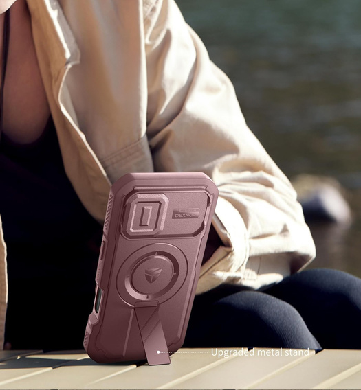 Dexnor armoured case with stand and camera shutter, for MagSafe for iPhone 17