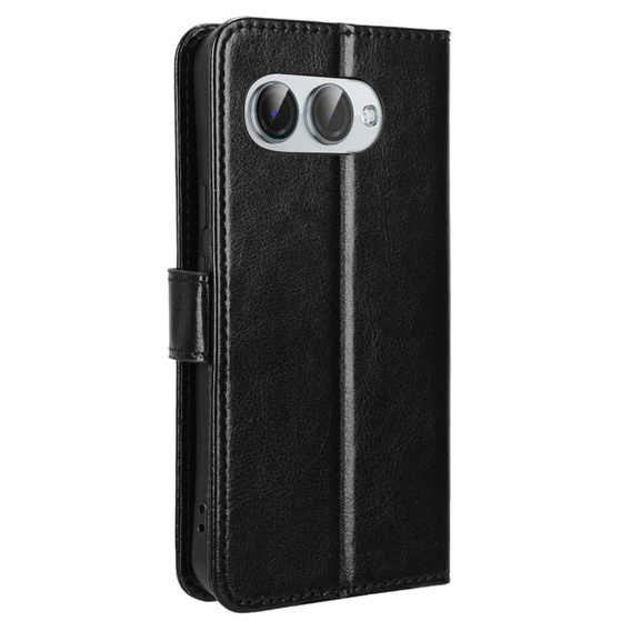 Flip case for T Phone 3 5G, Crazy Horse Wallet, black