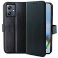 Flip case for Motorola Moto G54 5G, Crazy Horse Wallet, black