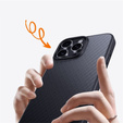 Case for iPhone 16 Pro, Aramid Fiber Cover, black