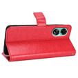 Flip case for Oppo A78 4G, Crazy Horse Wallet, red