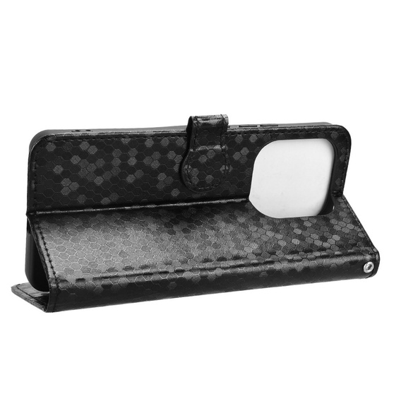 Flip case for Xiaomi Redmi Note 14 4G, Wallet Rhombus, black
