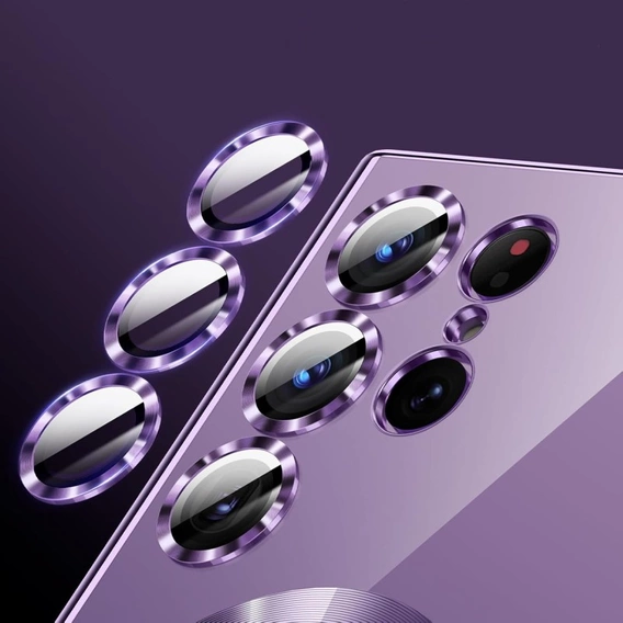 Case for Samsung Galaxy S24 Ultra, Electro MagSafe, purple + Full Glue Ceramic Glass