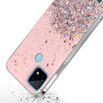 Case for Realme C21, Glittery, pink