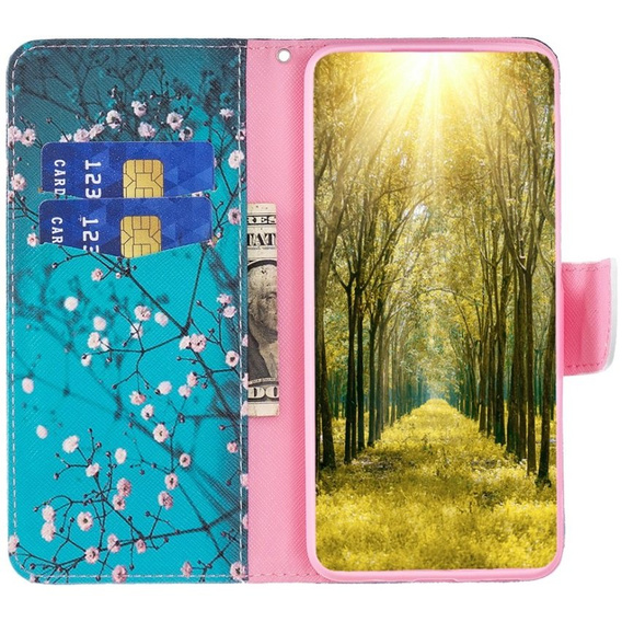 Flip case for Xiaomi 13 Lite, Wallet, sakura, blue
