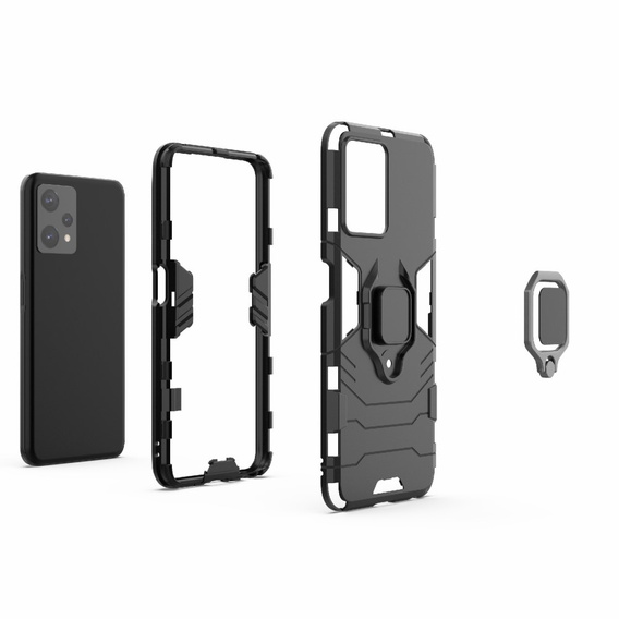 Case for Realme 9 Pro / OnePlus Nord CE 2 Lite 5G, Kickstand Ring, black