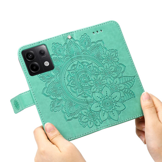Flip case for Xiaomi Redmi Note 13 Pro 5G, Mandala, green