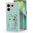 Case for Xiaomi Redmi Note 13 Pro 5G, Rabbit, green + 9H Tempered Glass