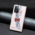 Flip case for OPPO A57 / A57s, Wallet, giraffe, pink