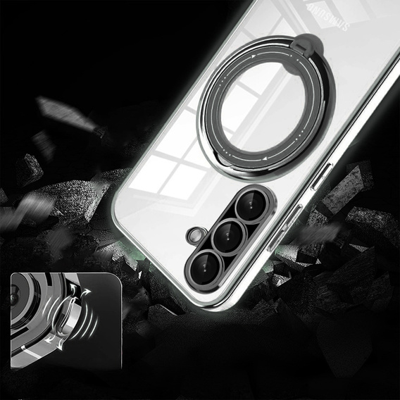 Magnetic Case for Samsung Galaxy A56, for MagSafe, black + 9H Glass