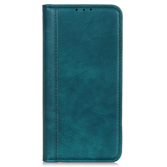 Flip case for Honor 200 Pro 5G, Split Leather, green