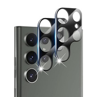 2x ERBORD tempered glass for camera to Samsung Galaxy S24 Ultra, transparent