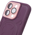 Case for iPhone 15 Pro Max, ERBORD Armor Mag, maroon