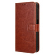 Flip case for Samsung Galaxy M55 5G, Crazy Horse Wallet, brown