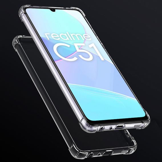 Case for Realme C51, Dropproof, transparent